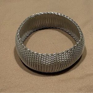 Silver Mesh Bangle Bracelet